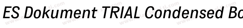 ES Dokument TRIAL Condensed Bold字体转换